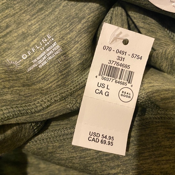 OFFLINE BY AERIE The Hugger Legging in Dark Green - Size Large L - NWT - Picture 5 of 8